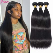 Finros Bone Straight Bundles Estensioni dei capelli umani Vergine grezza Non trasformata 100% 1 3 4 Bundles Doppia trama Capelli brasiliani sfusi