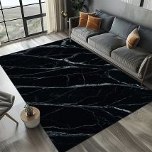 27-Stil, neuer modischer Marmor, Schwarz, Weiß, Gold, Stein, Teppich für Wohnzimmer, Schlafzimmer, Zuhause, Sofa, Dekoration, rutschfeste Bodenmatte