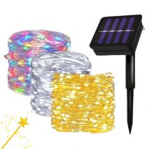 Solar-LED-Licht, 32 m/22 m/11 m/7 m, Outdoor-Girlande, wasserdichte Girlande, Lichterkette, Straßengirlande für Hochzeit, Party, Dekoration