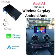 Interfaz inalámbrica Carplay Android Auto para Audi A3 A4 A5 Q2 Q5L Q7 2014-2018 cámara trasera módulo de reproducción de coche