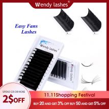 Easy Fanning Volume Mega-Wimpernverlängerung, automatische Blüte, schnell blühende Fächer, Wimpern, Wendy Lashes, hochwertiger Lieferant, natürlich