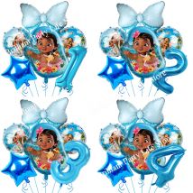 Moana Prinzessin Luftballons Geburtstag Party Dekoration 32 Zoll Anzahl Ballon Set Moana Baby Dusche Maui Folienballon Partyzubehör