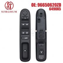 SORGHUM Hauptschalter für elektrische Fensterheber, linker Vordertür-Hebeschalter 96650620 ZD 6490X5 Für Peugeot 3008 MPV 5008 Schrägheckwagen