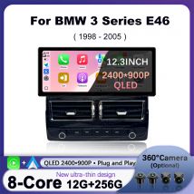 QLED 2400*900P Auto-Multimedia-Player Android 15 Für BMW 3er E46 1999-2005 Drahtlose CarPlay auto Navigation GPS DSP Stereo