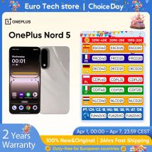 OnePlus Nord 5 Smartphone 5G Snapdragon 8s Gen 3 Pantalla AMOLED de 6,83” 144 Hz 5200mAh 80W SUPERVOOC Carga 50MP Cámaras duales
