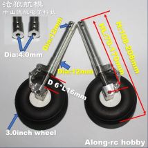 One Pair 70 80 90 to 160 170mm D4 Main Back Damping Kneeling Landing Gear suitable for 3-6kg DIY Models RC JET EDF Plane Part