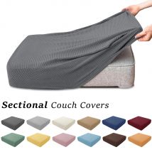 Pokrowce na sofy z żakardu waflowego, elastyczne pokrowce na siedzenia z polaru, jednokolorowe pokrowce na sofy modułowe, do salonu, do domu.