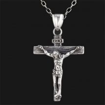 SUMENG 2024 New Paragraph Fashion Necklace Cross Pendant  Jesus Men's Stainless Steel Chains Christian Jewelry Gifts