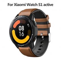 Leather Silicone Strap For Xiaomi Watch S1 active Smartwatch Watchband Sport Bracelet For Xiaomi S1 Active 22mm Band Accessories