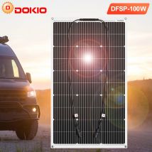 Pannello solare flessibile DOKIO 100W 200W 400W in silicio monocristallino prodotto in Cina Pannello solare 18V adatto per campeggio camper