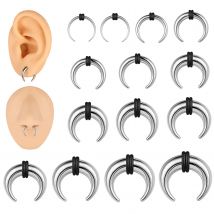 AOEDEJ 1 sztuka kolczyk w nosie ze stali nierdzewnej 8-25mm kształt podkowy pierścienie przegrody kolor kolczyki w nosie kolczyk Punk piercing biżuteria