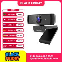 AUSDOM AW651S Cámara web de transmisión 2K con micrófono Cámara web con cubierta de privacidad Cámara de PC con enfoque automático para interruptor/portátil