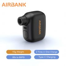 AIRBANK AS100 Mini tragbare Fahrradpumpe, wiederaufladbarer Luftpumpe, 100 PSI Typ C, Fahrradzubehör für Fahrradschrader, Presta-Reifen