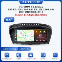 AUTOTOP lettore multimediale per Auto Linux da 8.9 pollici per BMW serie 3/5 E60 E61E62 E63 E90 E91E92 E93 con Wireless CarPlay Android Auto
