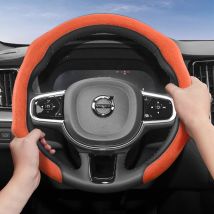 Passend für Volvo Premium Wildleder Snap-On Lenkradbezug Rutschfest Langlebig Xc60 Xc40 Xc90 S90 V60 S60 C40 Recharge V90 Cc Excellence V40 V70 C30 S40 Xc70 Fh 4 5 Ex30 S80 V60Cc V50