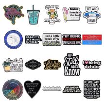 Quotes Enamel Pins Police Car WEE EOO Brooch Badge on Backpack Lapel Pin Costume Accessories Fashion Jewelry Gifts