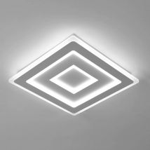 Lampada da soffitto quadrata moderna a LED, plafoniera a LED in acrilico da 5850 LM, plafoniera a LED bianca per camera da letto, soggiorno, corridoio