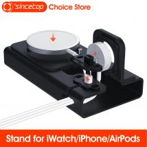 Aluminum Desktop Charging Stand for Magsafe iPhone 15/14/13/12 ProMax/Apple Watch/Airpods Charger Holder for iWatch Dock Station