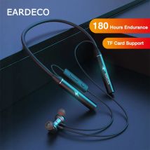 EARDECO 1000mAh cuffie Bluetooth con microfono cuffie Wireless cuffie per musica per basso auricolari sportivi Stereo cuffie con archetto da collo per telefono