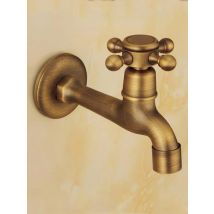 Long garden use Bibcock faucet tap crane Antique Brass Finish Bathroom Wall Mount Washing Machine Water Faucet Taps YT-5158