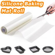 Large Silicone Baking Mat Roll, Can Be Cut Reusable Oven Sheet Liners for Cookie Bread, Non-stick Non Slip Dough Rolling Pastry