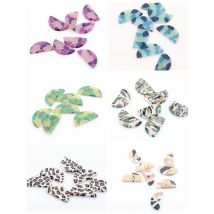 Polymer Clay Ohrring-Zubehör-Schmuckanhänger-Halbkreisförmige Anhänger zur Herstellung von Halsketten, 2 Löcher handgefertigt, DIY-Stecker-PC-091