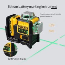 2025 Dewalt DW089LG 12 Linien 3 Seiten * 360 Grad vertikal 12V Lithiumbatterie Laser Level horizontal