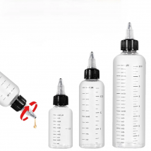 1 pz 30 ml/60 ml/100 ml/120 ml/250 ml di Plastica PET Succo di Liquido Capacità Bottiglie Contagocce Twist Tappo Superiore Pigmento Del Tatuaggio Contenitori di Inchiostro