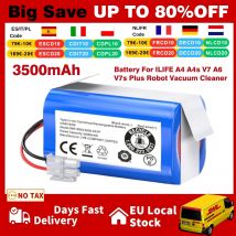 Oryginalna bateria litowa 14.8V 2600mAh 3500mAh do robota odkurzającego ILIFE A4 A4s V7 A6 V7s Plus, bateria INR18650 M26-4S1P