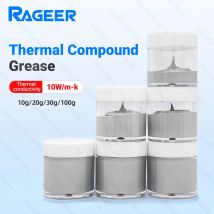 RAGEER 10g Pasta Termica Ad Alte Prestazioni-10W/m·K Grasso Siliconico per CPU/GPU/VGA/Laptop/Dissipatore di Calore Formula Non Curativa e Facile da Applicare