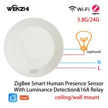 ZigBee 24G MmWave Radar czujnik ruchu obecności ludzkiego ciała do włącznika światła wykrywanie