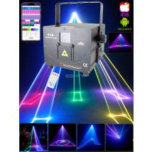 PRO IOS Android APP 5W 3W 2W RGB Laser Animation Light Patterns DJ Projector Dance Bar Beam DMX512 ILDA Stage Effect Lamp G18N7