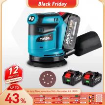 Lucidatrice per levigatrice elettrica da 5 pollici Lucidatrice per metalli in legno orbitale ricaricabile portatile a 3 marce per pin batteria Makita 18V