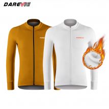 DAREVIE Man Cycling Maillot Winter Keep Warm Pro Level Cycling Jersey Anti UV Soft Thermal Anti Slip Men's Cycling Clothing