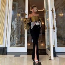Thin full formale Meerjungfrau Ballkleider von der Schulter Perlen Abendkleid Saudi-Arabien Cocktail party Ballkleider benutzer definierte Größe