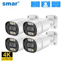Smar 4 PZ/LOTTO Full Metal Bullet Camera 4K 8MP 5MP 4MP 3MP Outdoor Street POE IP Camera Registrazione Audio Visione Notturna a Colori Onvif