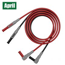 2pcs 100CM Multimeter Test Lead Safety Banana Plug Multimeter Test Cable 90 Degree to Straight for Electronic Testing