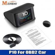 P10 OBD2 HUD Samochodowy wyświetlacz przezierny TFT LCD Cyfrowy prędkościomierz Automatyczny komputer pokładowy z zużyciem paliwa Temperatura wody