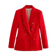 Außenhandel Großhandel im europäischen Stil Damenbekleidung Französisch lässig Doppel Flaperon Slim Anzugjacke Mode Persönlichkeit All Match