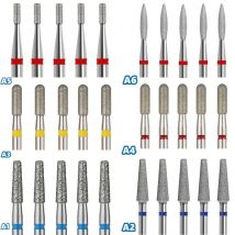 Zestaw 5 szt. diamentowych frezów do paznokci, elektryczne frezy do manicure, obrotowe frezy do skórek, akcesoria do manicure.