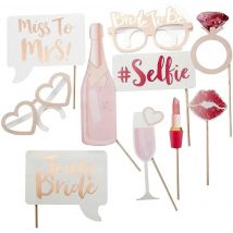 Junggesellinnenabschied Team Braut Tassen Strohhalme Dekoration Bachelorette Foto Requisiten Braut zu sein Party Dekoration Lieferungen