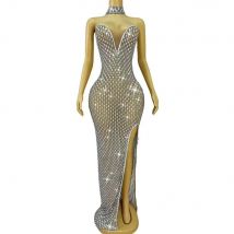 Frauen Elegantes Abendkleid Glänzende Strass Sexy Off-schulter Kleid Geburtstag Cocktail Party Roter teppich Bühne Foto-shooting Kleid