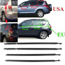 4 pezzi USA o UE Finestre in gomma esterna per Toyota RAV4 2009-2012 75720-0R020 Protezione in vetro Striscia meteorologica per vetro RAV-4 XA30