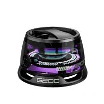 Outdoor Magnetic Bluetooth Speaker Wireless Portable Mini Travel Stereo Speaker with RGB Color Light and Phone Holder for IOS