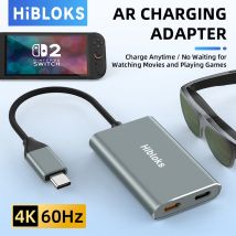 Hibloks AR Ladetriebemodul Datenkabel kompatibel mit Switch2 Steam Deck Xreal Air Thunderbird Smart Glasses