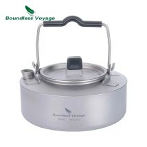 Boundless Voyage Titanium 700/1000 ml Teekessel mit Klappgriff Outdoor Camping Kochgeschirr Ultraleichte tragbare Teekanne