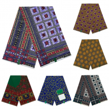 Newest Fashion African Wax Fabric Plaid Prints 100% Cotton Nigeria Ankara Batik Soft Fabric Dutch Pagne For Sewing Wedding Dress
