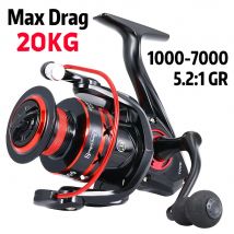 Sougayilang 1000-7000 Spinning High Strength Fishing Reel Aluminum Spool Max Drag 10kg Eva Handle Bass Freshwater Fishing Pesca