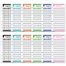 A6 Binder Budget Planner Organizer 6 Ring Binder Envelopes Pockets and Divider Page 12 Pieces Expense Budget Sheets