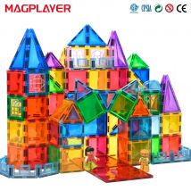 Magneti Building Blocks Piastrelle magnetiche diamantate 3D Set da costruzione per auto Stelo Giocattoli educativi per bambini Ragazzo Ragazza dai 3 4 5 6 7 8 anni